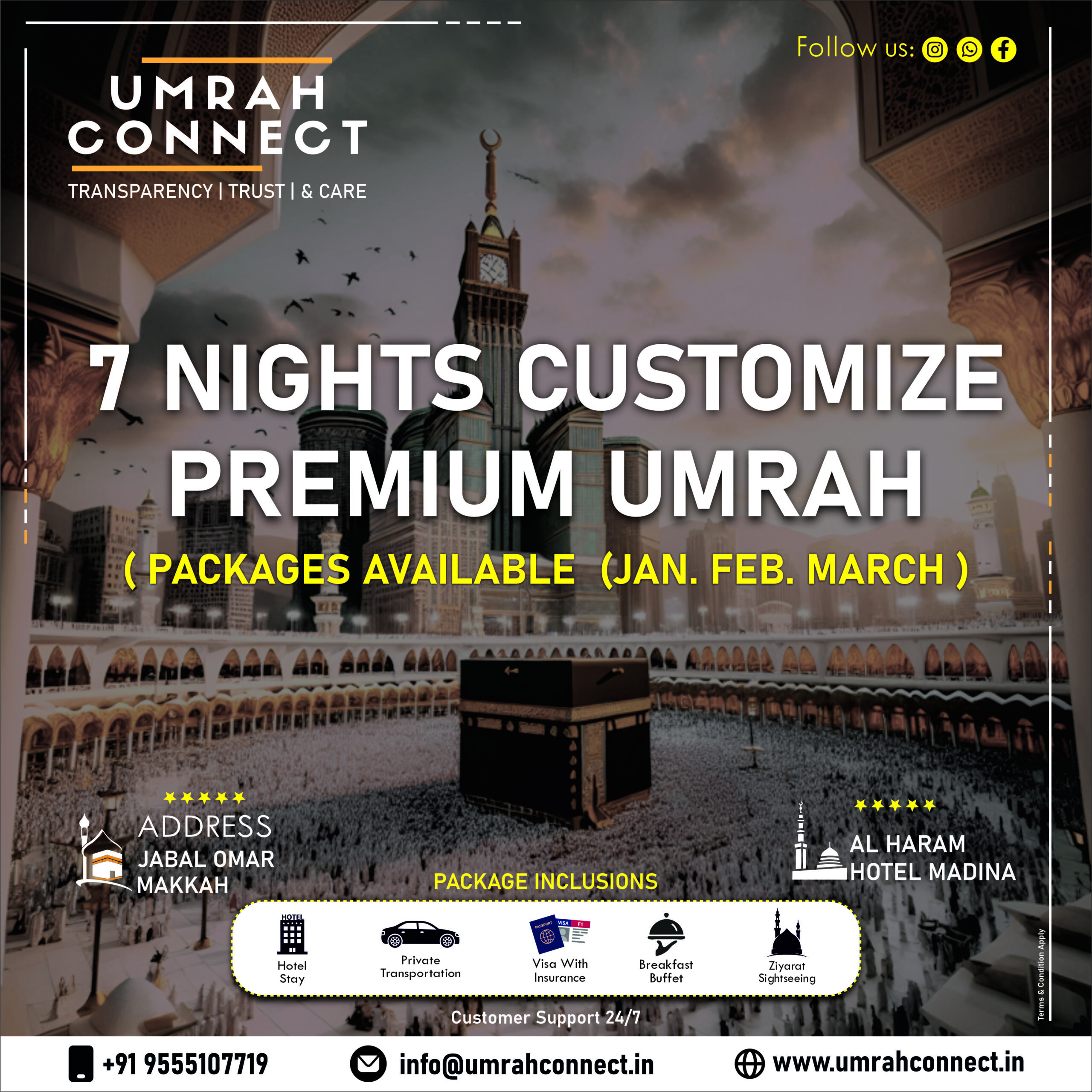 7 Night Customize Premium Umrah